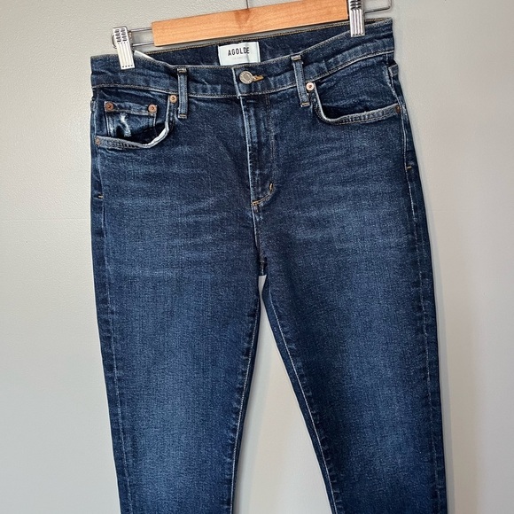 AGOLDE Sophie High Rise Dark Wash Skinny Jeans - Picture 5 of 12